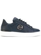 Philipp Plein Logo Lace-up Sneakers - Blue
