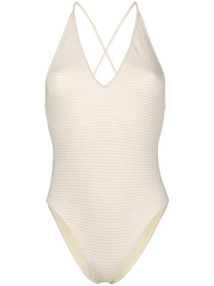 Marysia Crossover Strap Swimsuit - Nude & Neutrals