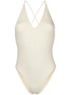 Marysia Crossover Strap Swimsuit - Nude & Neutrals