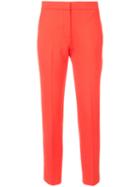 Victoria Victoria Beckham - Cropped Tailored Trousers - Women - Nylon/polyester/spandex/elastane/wool - 8, Yellow/orange, Nylon/polyester/spandex/elastane/wool