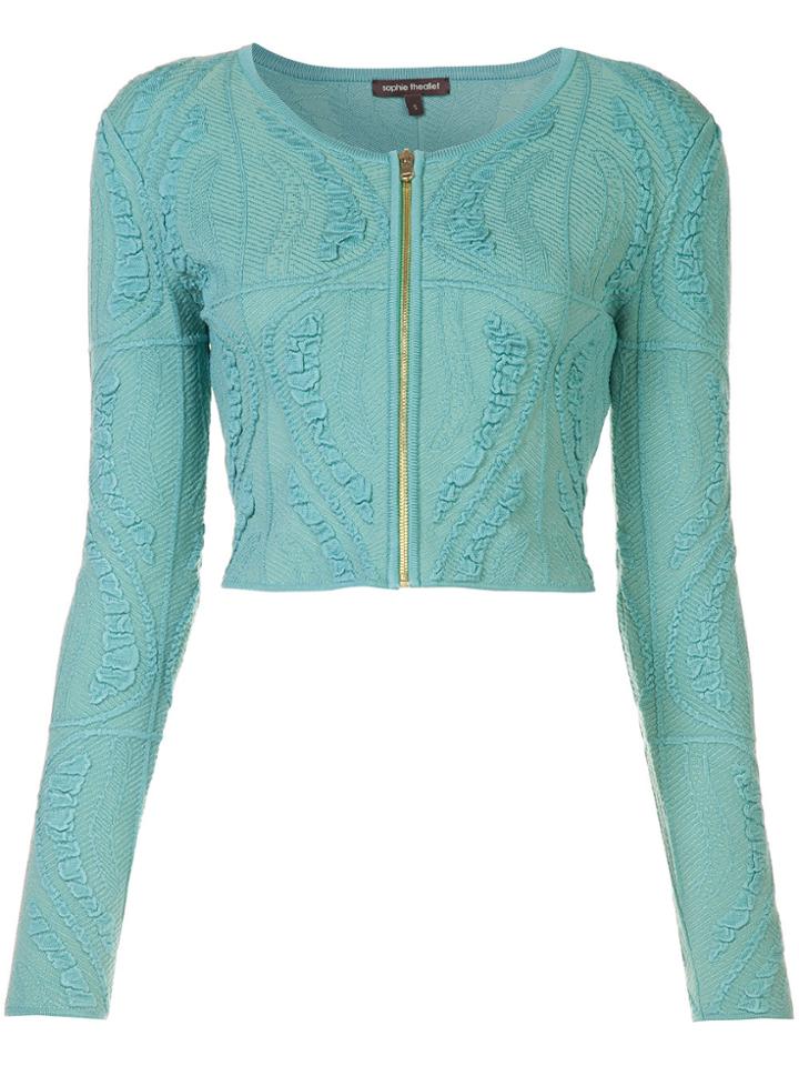 Sophie Theallet Cropped Zip Jacket - Blue