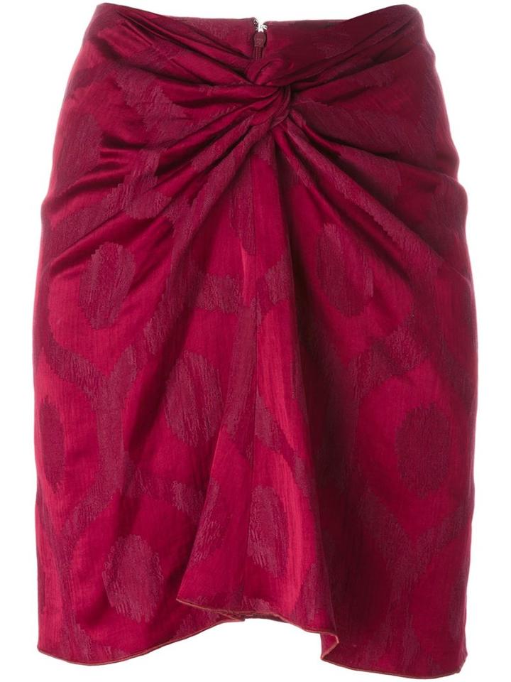 Isabel Marant 'sophy' Skirt, Women's, Size: 36, Red, Viscose/ramie/cotton/cupro