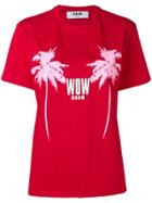 Msgm Palm Tree T-shirt - Red
