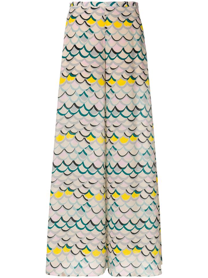 M Missoni Printed Flared Trousers - Multicolour