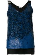 Aviù Flared Vest Top - Blue