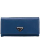 Prada Classic Continental Purse - Blue