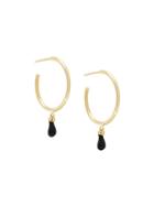 Isabel Marant Hoop Teardrop Bead Earrings, Women's, Black