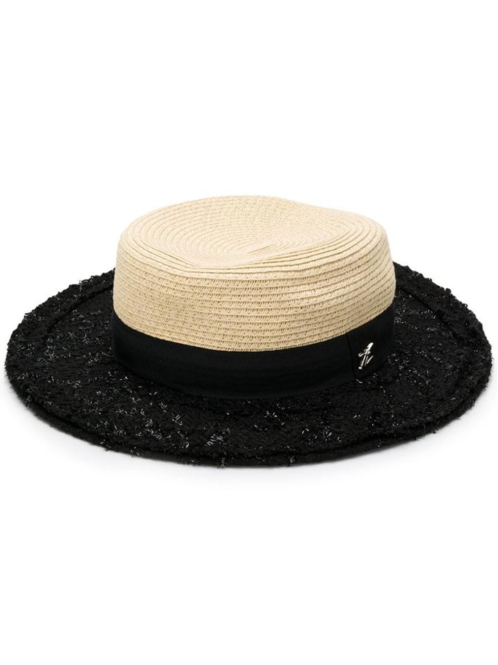 Karl Lagerfeld Flat Brim Hat - Black