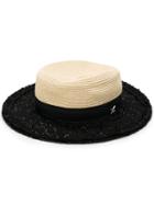 Karl Lagerfeld Flat Brim Hat - Black