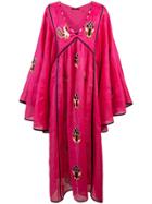 Vita Kin Printed Kaftan Maxi Dress - Pink & Purple