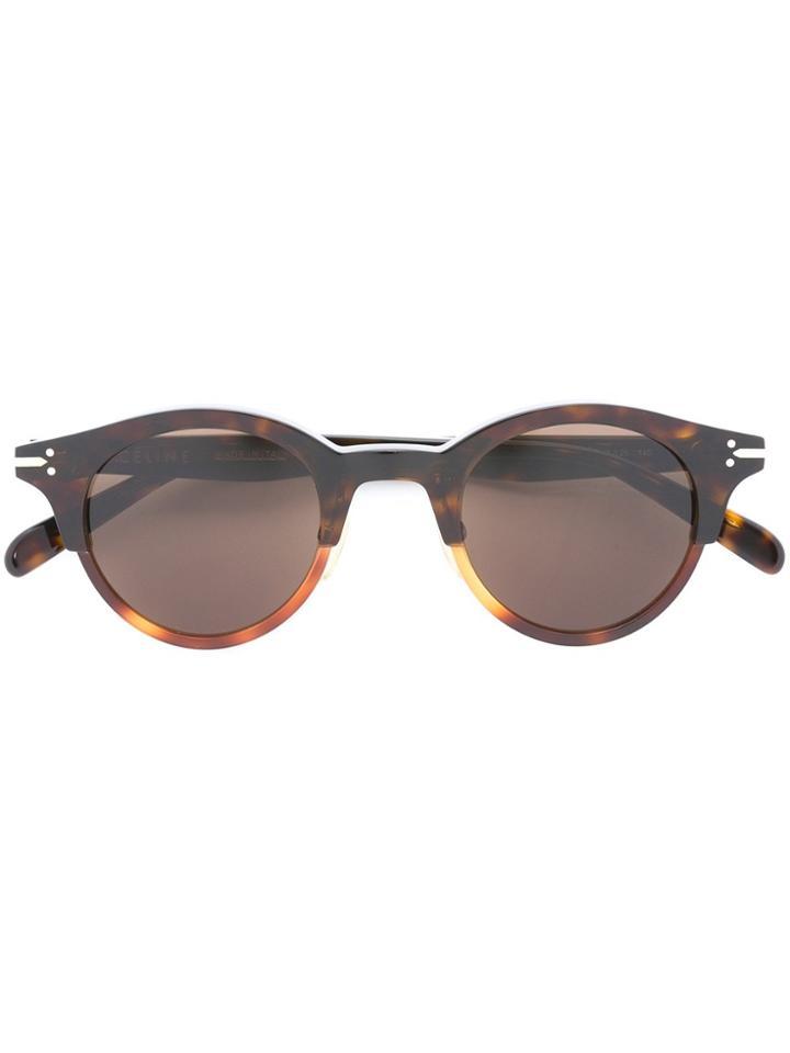 Céline Eyewear Round Frame Sunglasses - Brown