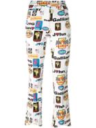 John Galliano Vintage 'race Badges' Trousers - White