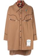 Maison Mihara Yasuhiro Snap Button Closure Shirt Jacket - Brown