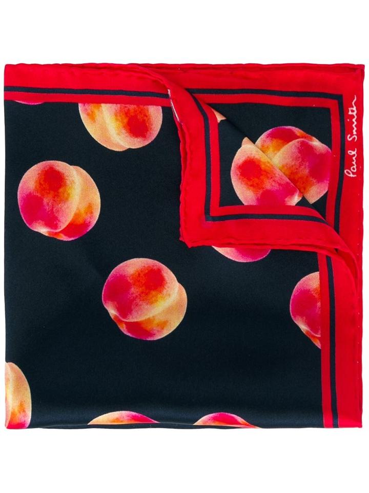 Paul Smith Peach Print Pocket Square