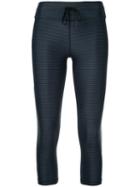 The Upside - Striped Fitness Capris - Women - Polyamide - M, Blue