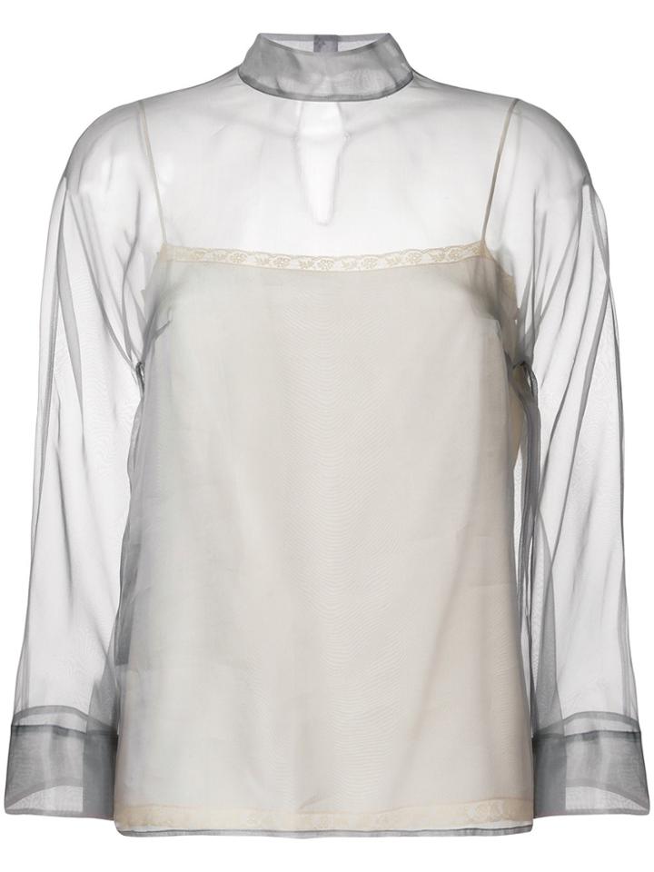Prada Sheer Blouse - Grey
