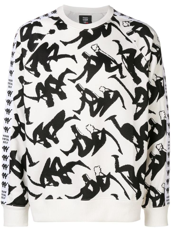 Kappa All Over Logo Sweater - White