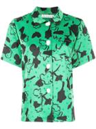 Rejina Pyo Printed Button Shirt - Green
