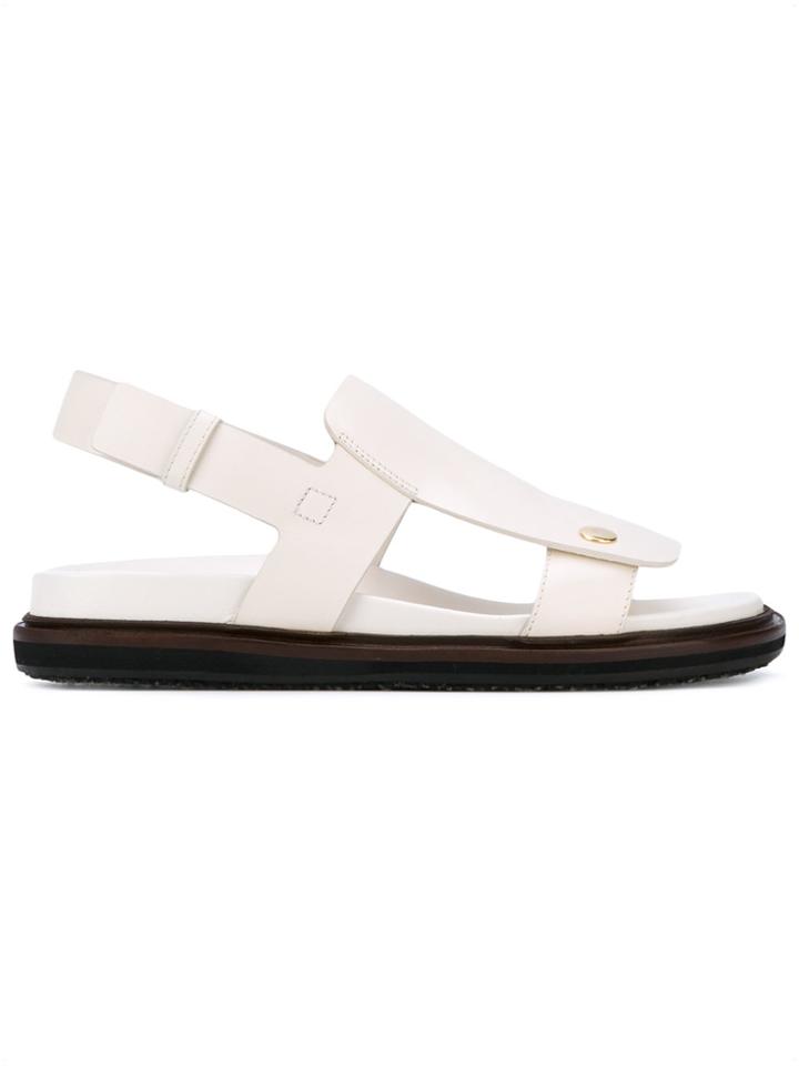 Marni Fussbett Two-plate Sandal - White