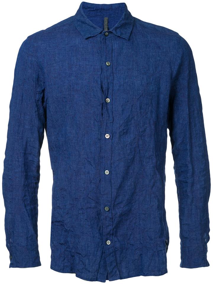 Kazuyuki Kumagai - Plain Shirt - Men - Cotton/linen/flax - 2, Blue, Cotton/linen/flax