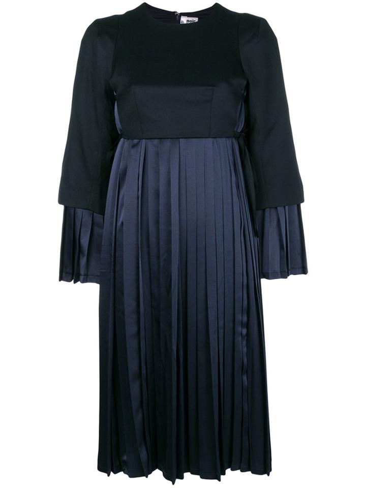 Comme Des Garçons Noir Kei Ninomiya Empire Line Pleated Dress - Blue
