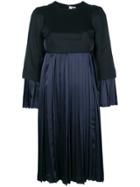 Comme Des Garçons Noir Kei Ninomiya Empire Line Pleated Dress - Blue