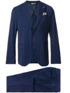 Manuel Ritz Pinstriped Two-piece Suit - Blue