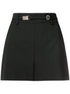 Red Valentino Belted Mini Shorts - Black