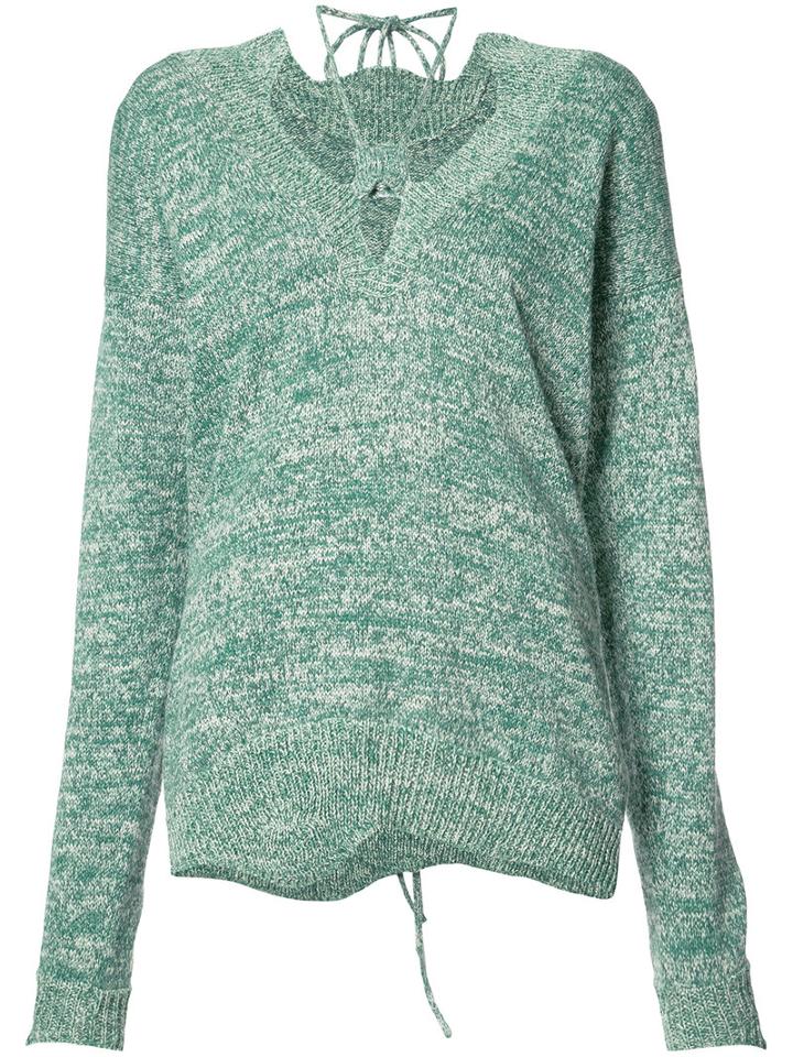 Rosie Assoulin Drawstring Detail Jumper, Women's, Size: Medium, Green, Cotton