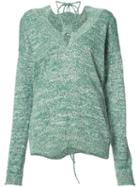 Rosie Assoulin Drawstring Detail Jumper, Women's, Size: Medium, Green, Cotton