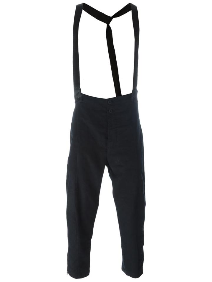 Lost & Found Ria Dunn Slim Bretelle Pants, Men's, Size: Medium, Black, Linen/flax/cotton