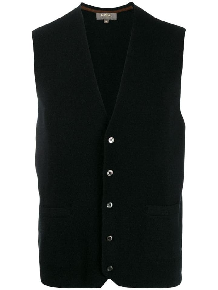 N.peal The Chelsea Milano Waistcoat - Black