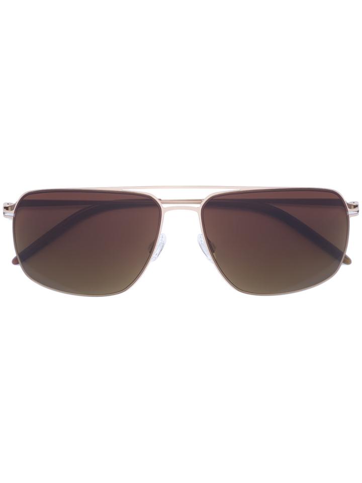 Barton Perreira Square Frame Sunglasses - Brown