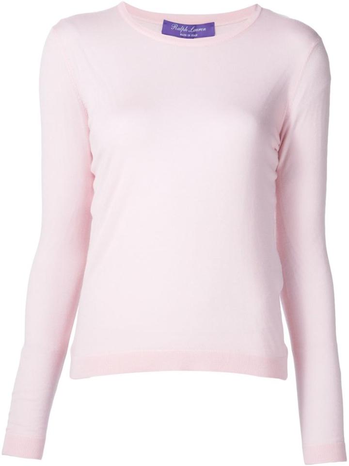 Ralph Lauren Black Classic Sweater, Women's, Size: Small, Pink/purple, Acetate