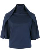 Y / Project Attached Cape T-shirt - Blue