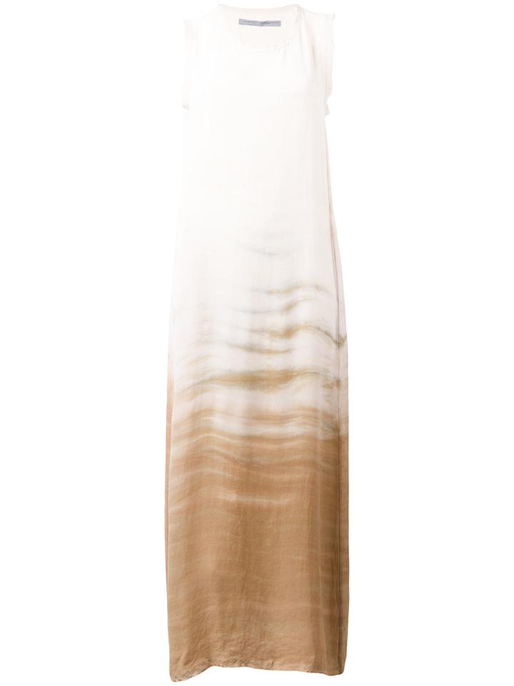 Raquel Allegra Tie-dye Print Maxi Dress, Women's, Size: 1, Nude/neutrals, Silk