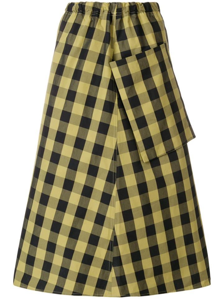 Sofie D'hoore Pocket Gingham Print Skirt - Black