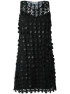 Carven Embroidered Lace Dress - Black