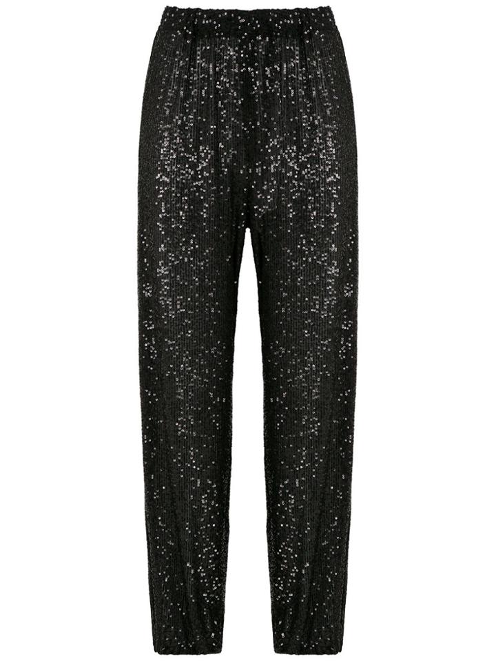 Nk Blow Marta Sequinned Trousers - Black