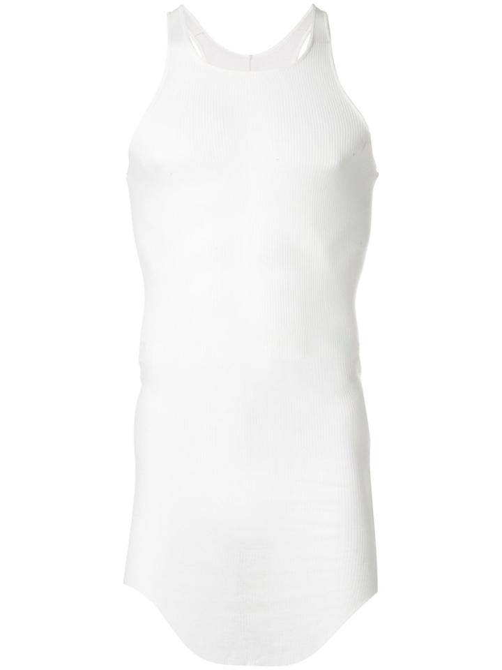 Rick Owens Ribbed Tank Top - White