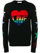 Valentino Love Intarsia Sweater - Black