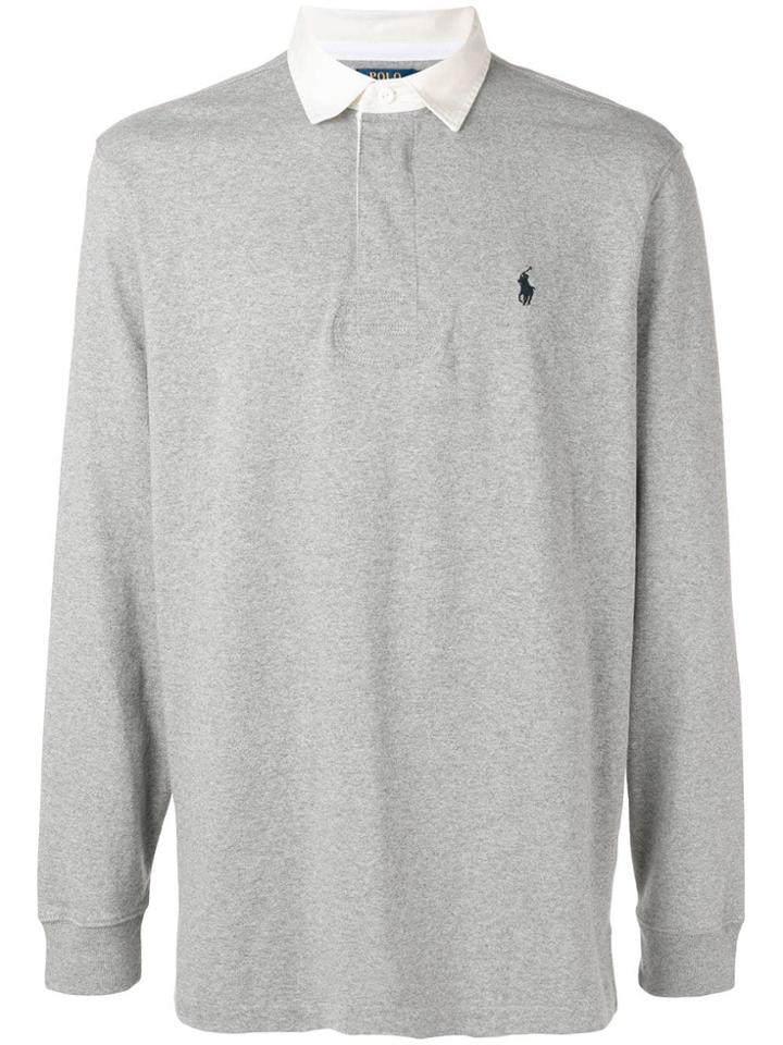 Polo Ralph Lauren Contrast Collar Polo Shirt - Grey