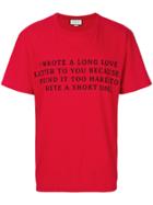 Gucci Love Letter Print T-shirt - Red