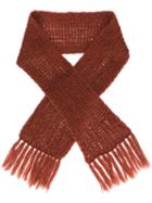Maiami Knitted Scarf, Women's, Red, Mohair/polyamide/merino