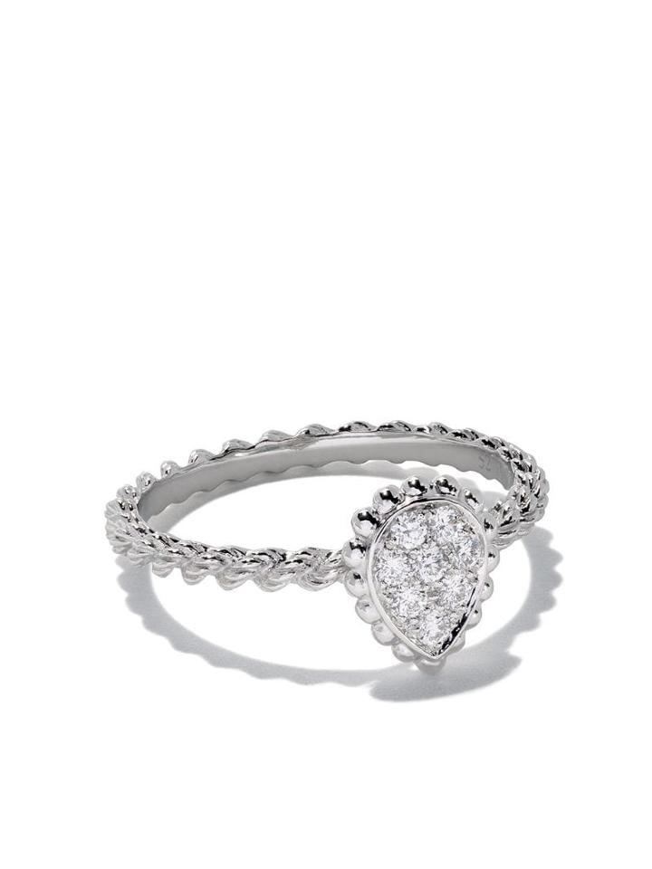 Boucheron 18kt White Gold Diamond Serpent Bohème Xs Ring - Wg