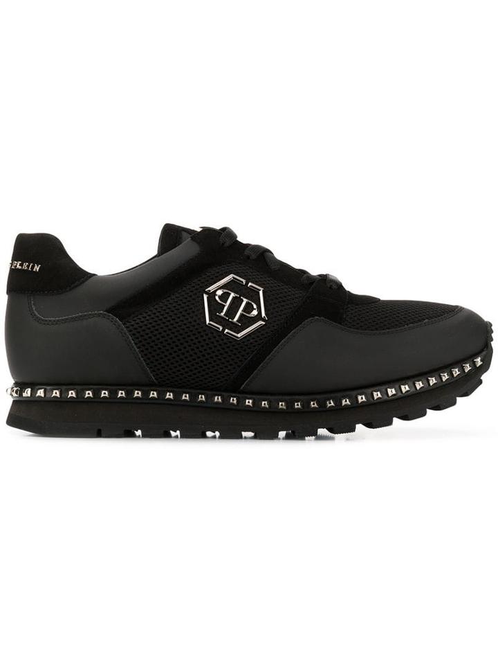 Philipp Plein Studded Runner Sneakers - Black