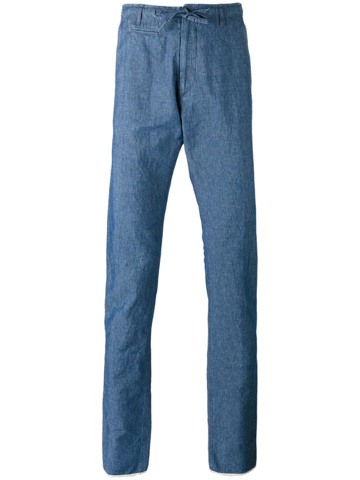 Lardini Drawstring Denim Trousers - Blue