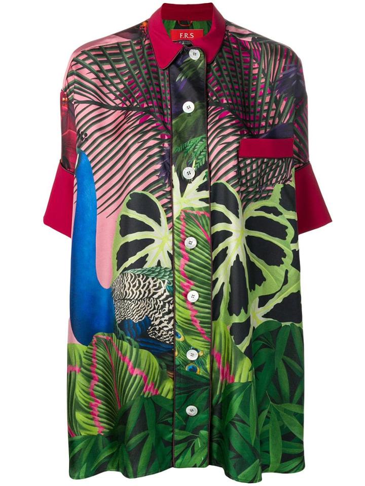 F.r.s For Restless Sleepers Tropical Print Shirt - Green