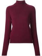 Saint Laurent Rollneck Sweater, Women's, Size: Medium, Red, Cashmere