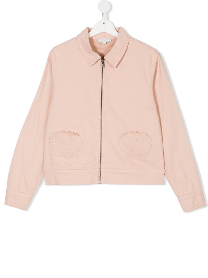 Stella Mccartney Kids Shell Pocket Bomber Jacket - Pink & Purple